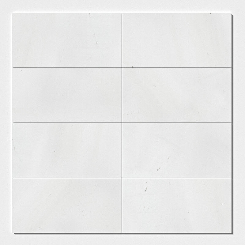 ASPEN WHITE : Rectangle Field Tile (polished | 12"x24"x3/8" | straight cut)