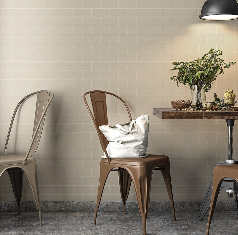 STATUS CERAMIC: Mushroom Rectangle Field Tile (glossy | 3"x6"x3/8" | beveled)