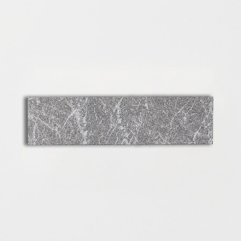 LONG SUBWAY: Iris Black Rectangle Field Tile (leather | 2"x8"x1/2" | straight cut)