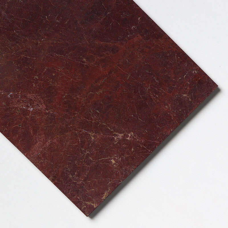 NATURAL REFLECTIONS : Red Bordeaux Marble Rectangle Field Tile (polished | 12"x24"x1/2" | straight cut)