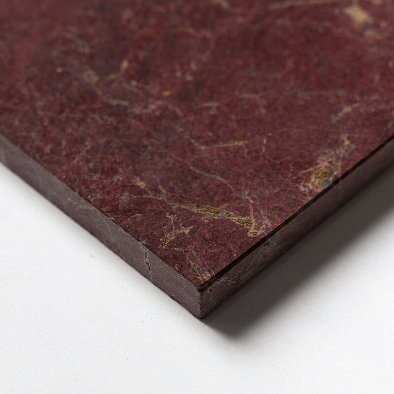 NATURAL REFLECTIONS : Red Bordeaux Marble Rectangle Field Tile (polished | 12"x24"x1/2" | straight cut)