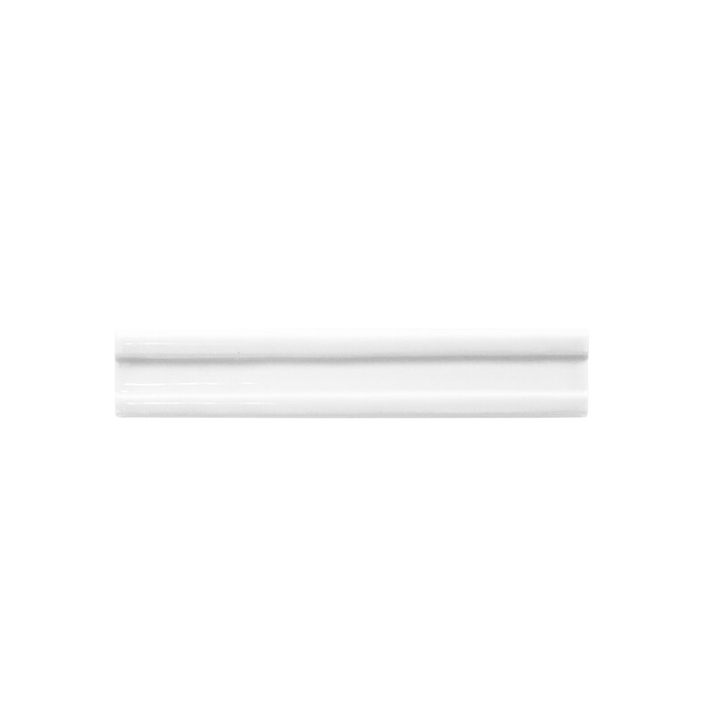 BREATHE MORESQUE: Snow Ceramic Bar Liner (glossy | 1"x6"x3/8" | round)