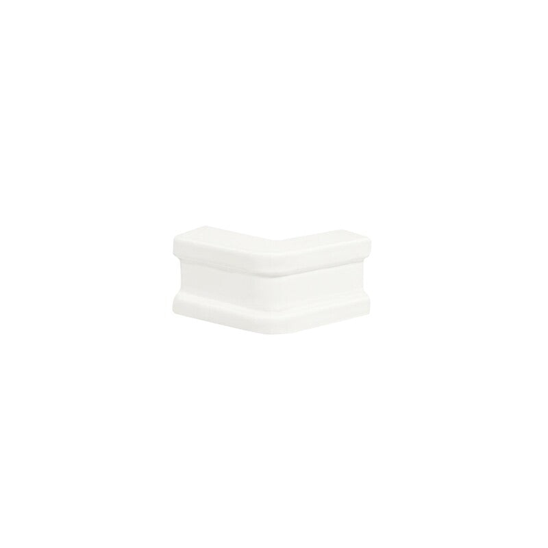 BREATHE MORESQUE: Snow Ceramic Bar Liner Corner (glossy | 1"x1"x3/8" | round)