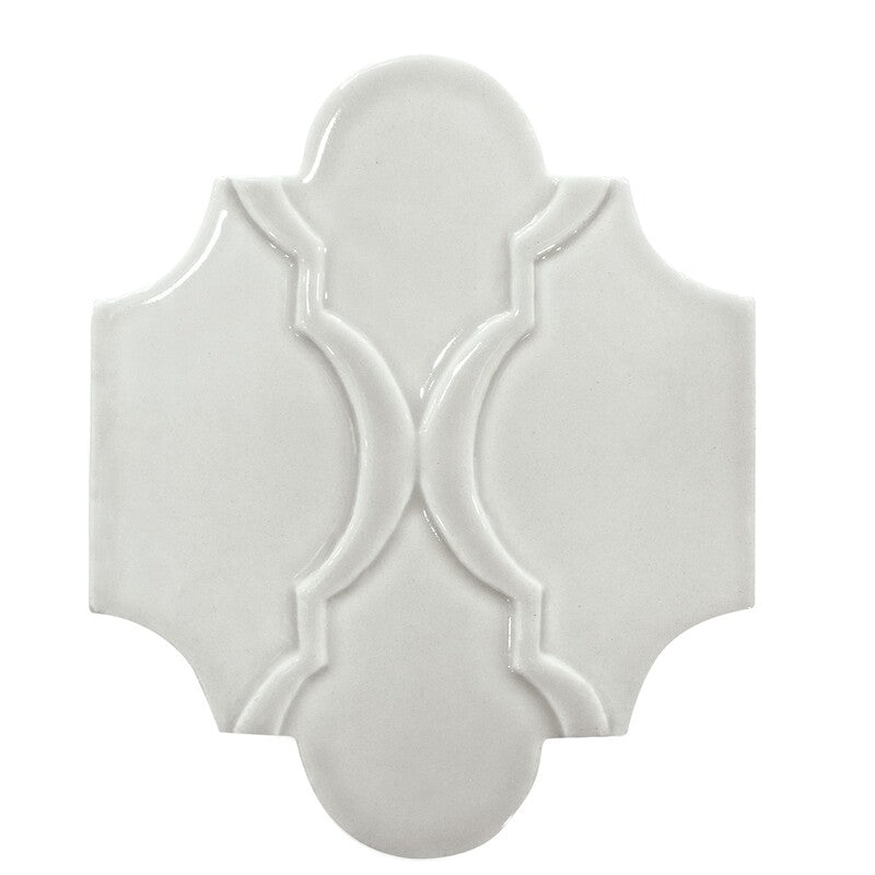BREATHE MORESQUE: Seda Arabesquette Field Deco Tile (glossy | 6"x8"x3/8" | round)