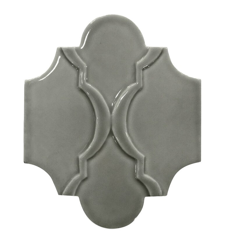 BREATHE MORESQUE: Ambrosia Arabesquette Field Deco Tile (glossy | 6"x8"x3/8" | round)
