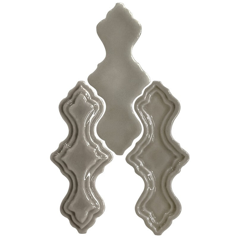 BREATHE MORESQUE: Camino Falbala Field Deco Tile (glossy | 2"x6"x3/8" | round)