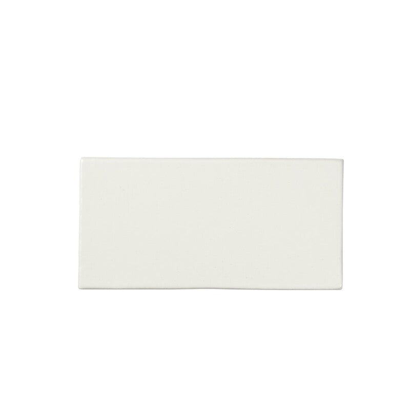 BREATHE MORESQUE: White Rectangle Field Tile (matte | 3"x6"x3/8" | round)