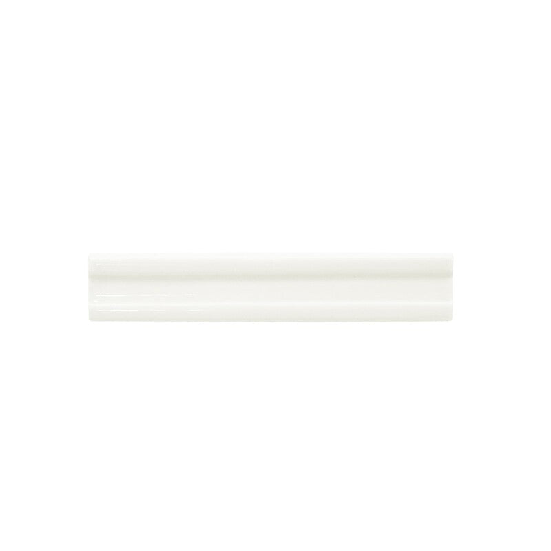 BREATHE MORESQUE: White Ceramic Bar Liner (matte | 1"x6"x3/8" | round)