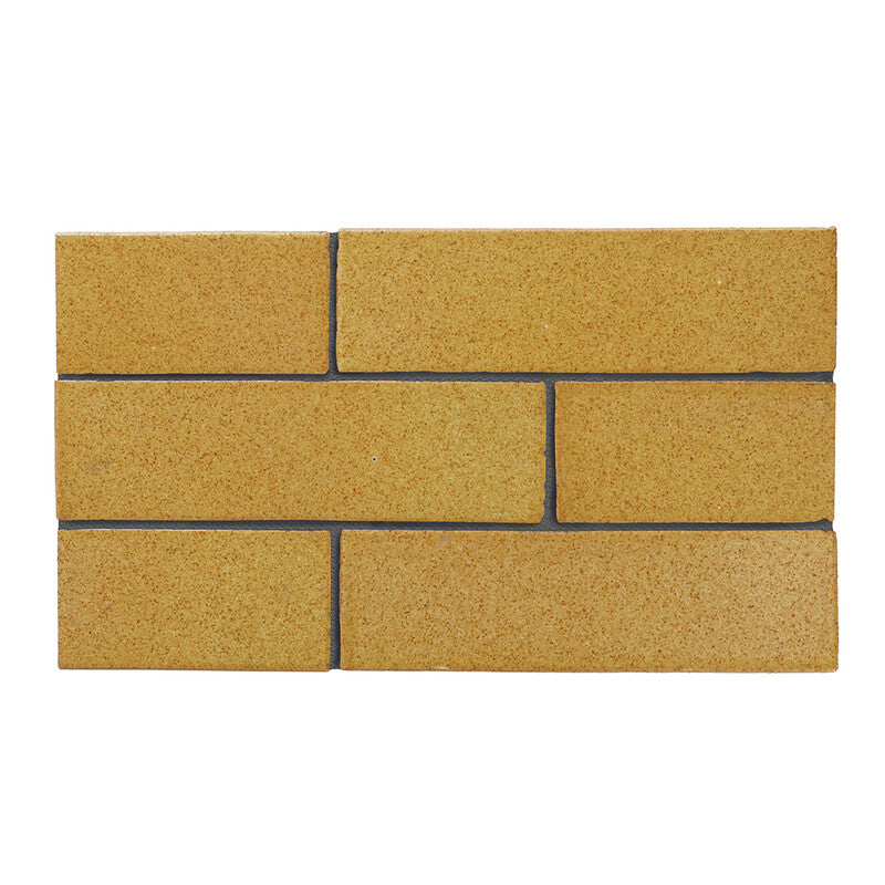 TEMPLE BRICK: Pico Gold Rectangle Field Tile (semi gloss | 2"x7"x1/8" | straight cut)