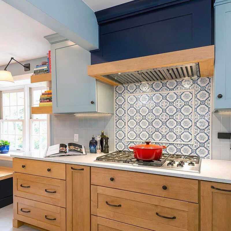 ANTIQUE: Sintra 3 Glazed Terracotta Field Deco Tile (6"x6"x1/2" | glossy)