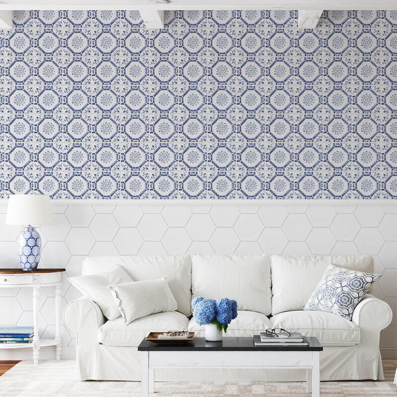 ANTIQUE: Sintra 3 Glazed Terracotta Field Deco Tile (6"x6"x1/2" | glossy)