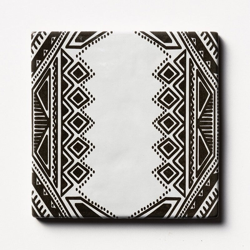 ANTIQUE: Bavi 1 Glazed Terracotta Field Deco Tile (6"x6"x1/2" | glossy)