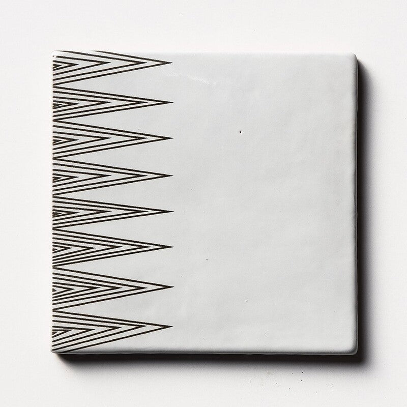 ANTIQUE: Bavi 5 Glazed Terracotta Field Deco Tile (6"x6"x1/2" | glossy)