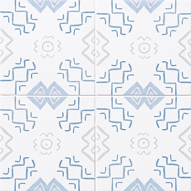 ZANZIBAR: Amare Field Deco Tile (matte | 6"x6"x3/8" | straight cut)