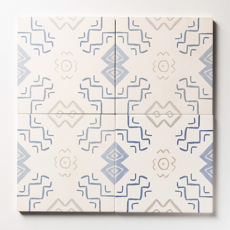 ZANZIBAR: Amare Field Deco Tile (matte | 6"x6"x3/8" | straight cut)