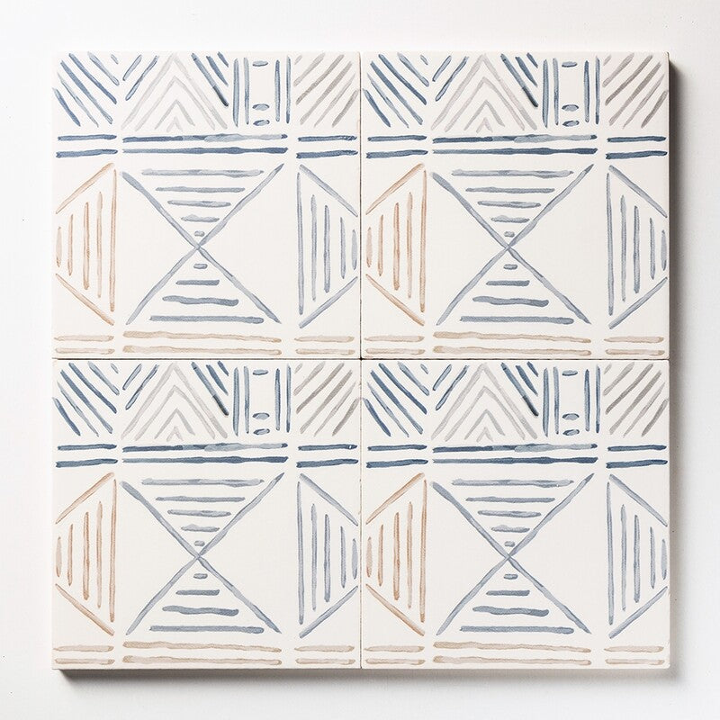 ZANZIBAR: Lineor Field Deco Tile (matte | 6"x6"x3/8" | straight cut)