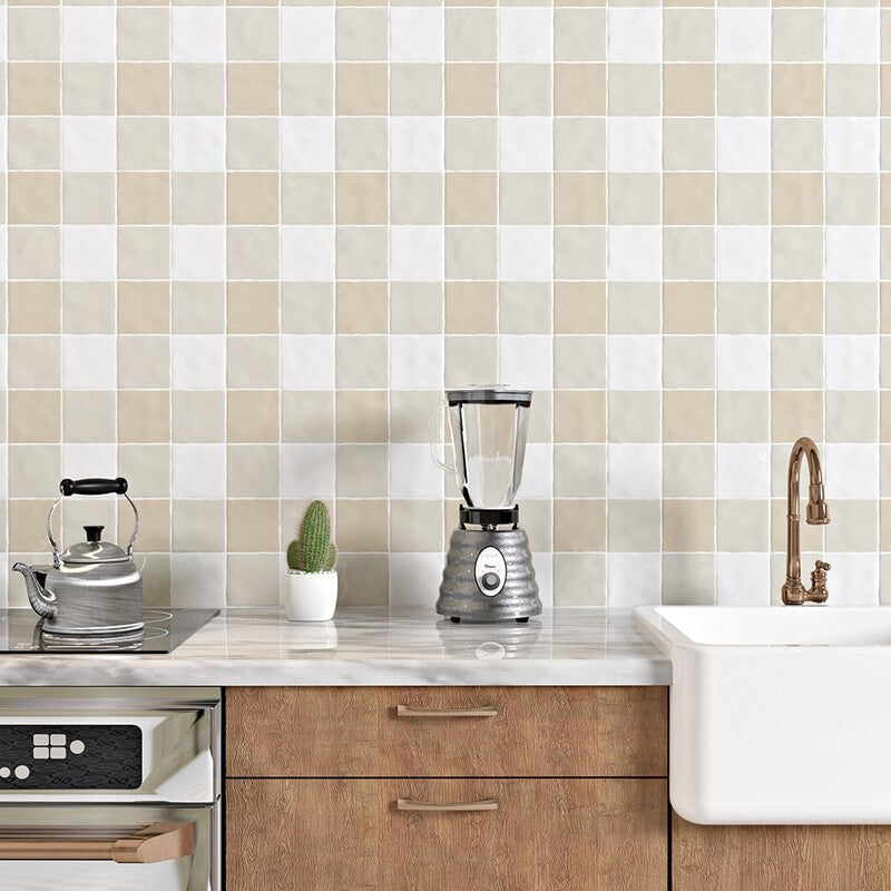 KASBAH: Sand Square Field Tile (glossy | 4"x4"x3/8" | straight cut)