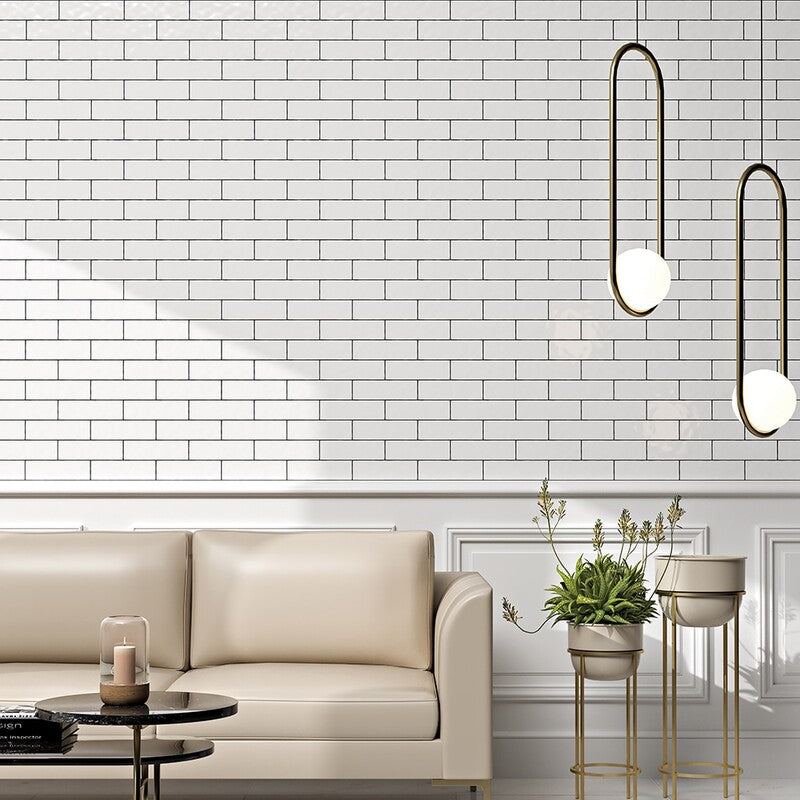 FORTE BRICK STUDIO: Royal White Rectangle Field Tile (glossy | 2"x7"x1/4" | straight cut)