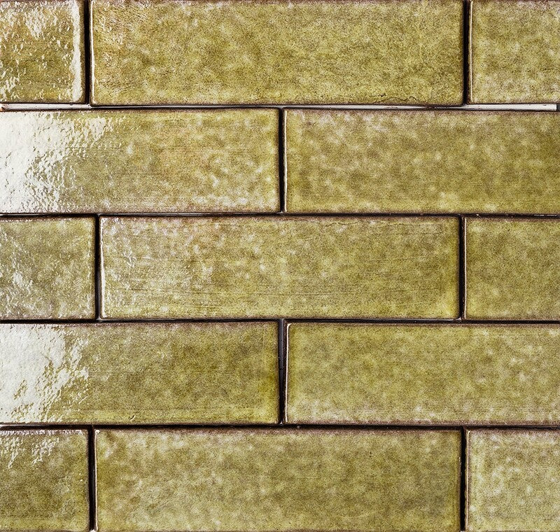 FORTE BRICK STUDIO: Seaweed Rectangle Field Tile (glossy | 2"x7"x1/4" | straight cut)