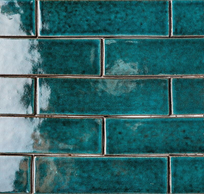 FORTE BRICK STUDIO: Aquamarine Rectangle Field Tile (glossy | 2"x7"x1/4" | straight cut)