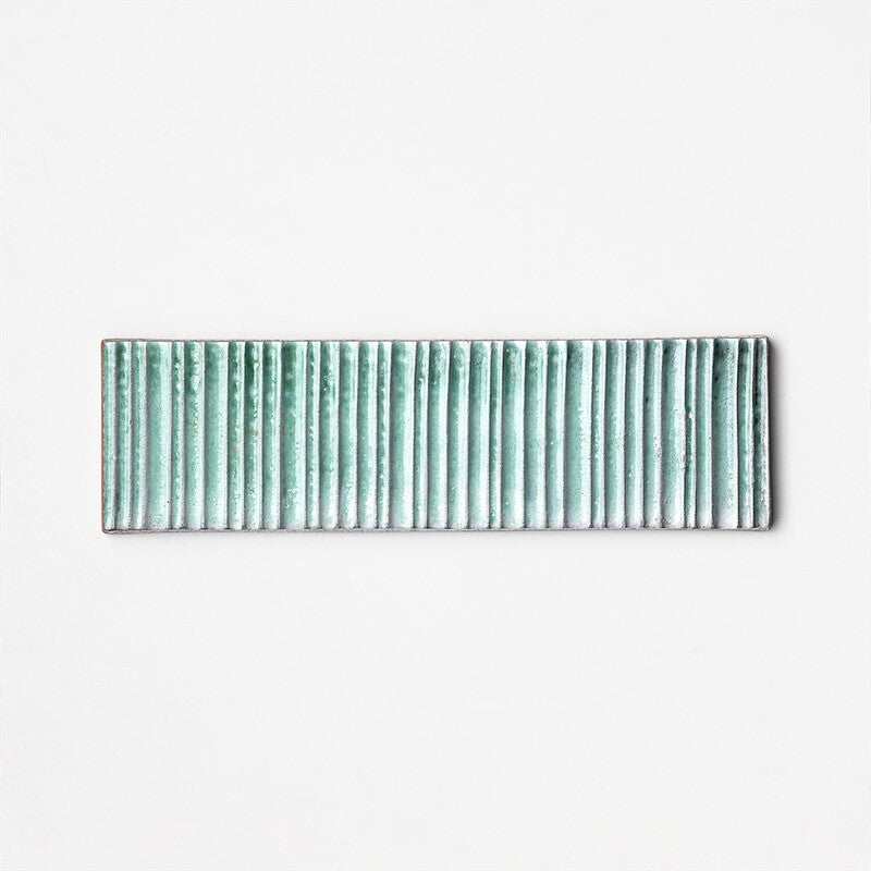 FORTE BRICK STUDIO: Sage Staccato Field Deco Tile (glossy | 2"x7"x1/4" | straight cut)