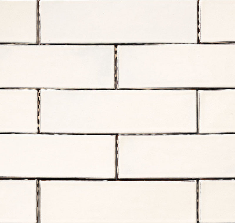 FORTE BRICK STUDIO: Snow White Rectangle Field Tile (glossy | 2"x7"x1/4" | beveled)