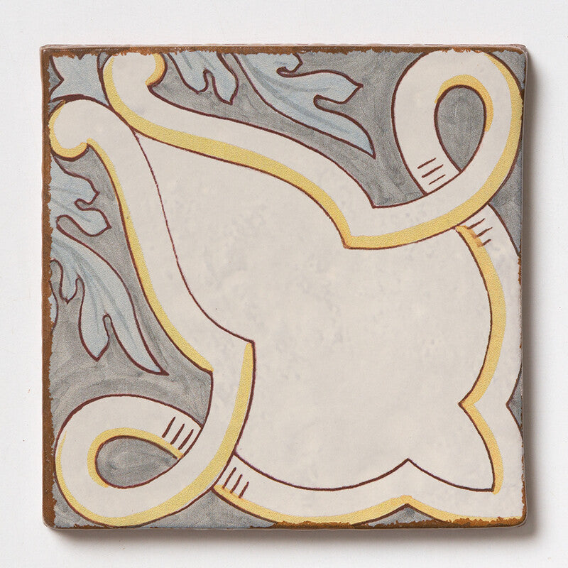 SEINE: Eloise Glazed Terracotta Field Deco Tile (6"x6"x3/8" | matte)