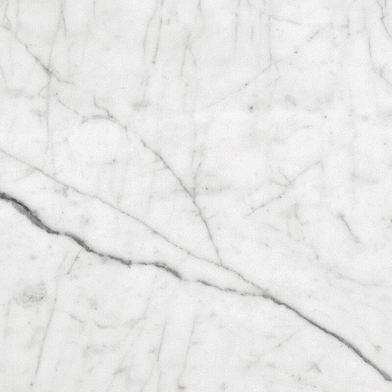 WHITE CARRARA : Square Field Tile (polished | 12"x12"x3/8" | beveled)