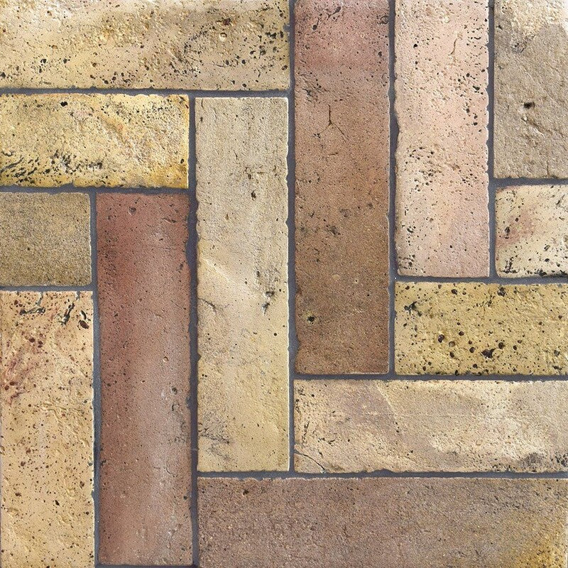 RECLAIMED: Red Parquet Field Tile (natural | 3"x12"x3/4" | beveled)