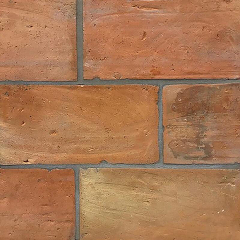 RECLAIMED: Red Rectangle Field Tile (natural | 6"x12"x3/4" | beveled)