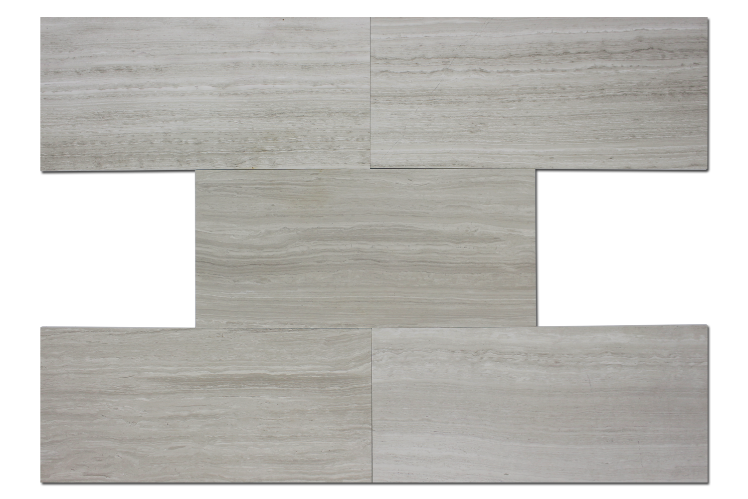 WOODEN WHITE: Marble Rectangle Field Tile (12"x24"x3/8" | honed)
