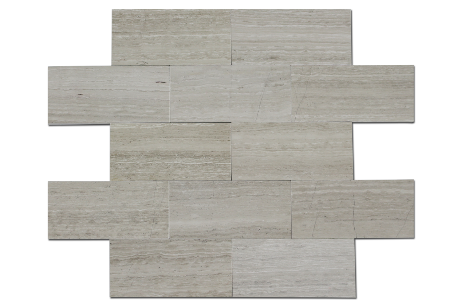 WOODEN WHITE: Marble Rectangle Field Tile (3"x12"x3/8" | honed)