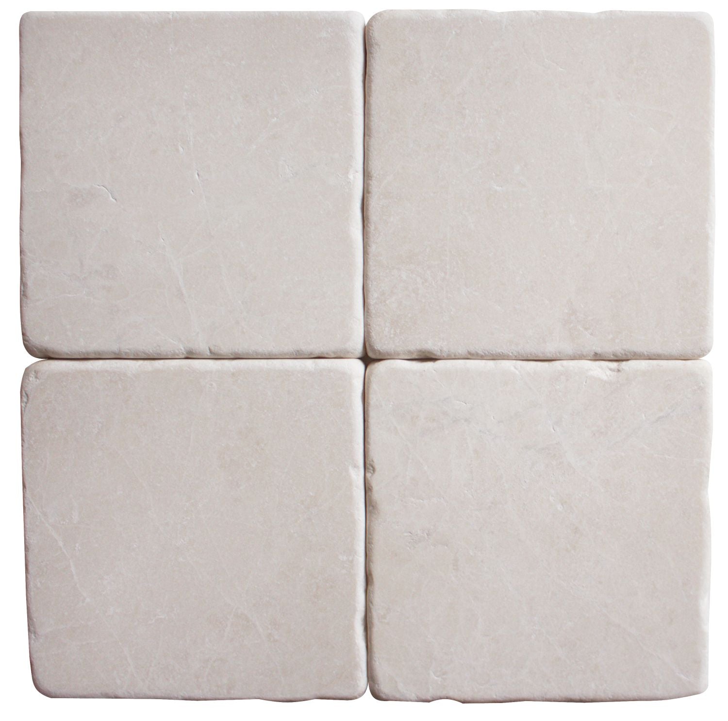 BOTTICINO: Marble Square Field Tile (4"x4"x3/8" | tumbled)