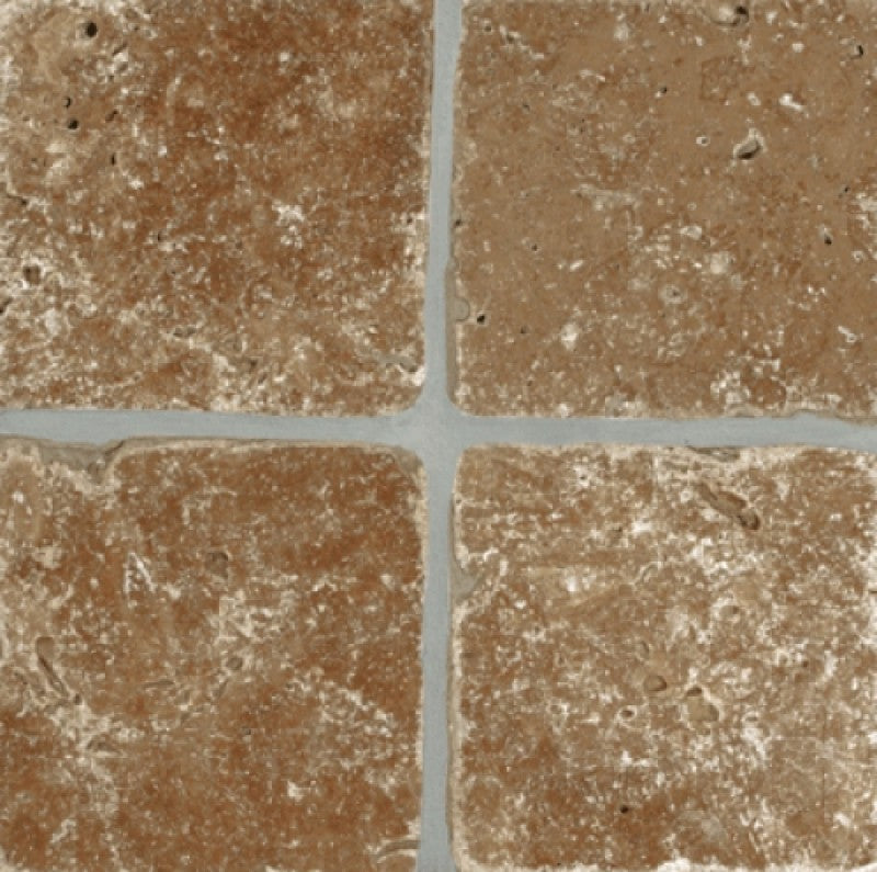 NOCHE: Travertine Square Field Tile (4"x4"x3/8" | tumbled)