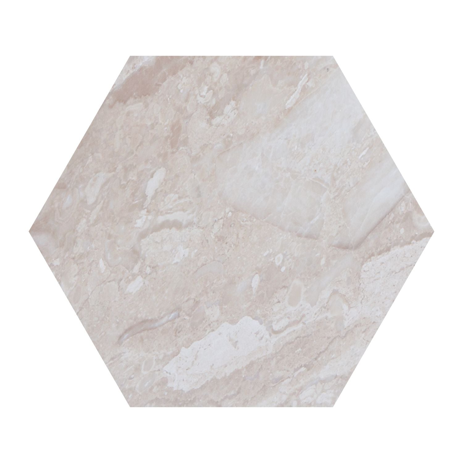 KARYA ROYAL: Marble Hexagon Field Tile (8"x9 1/4"x3/8" | honed)