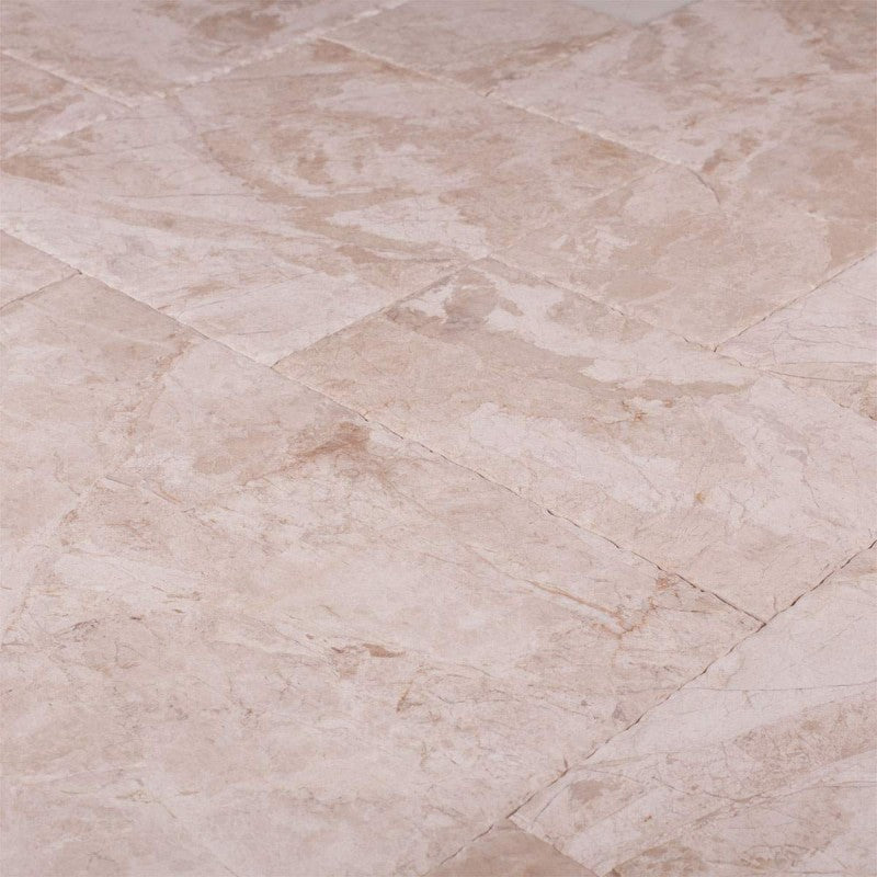 KARYA ROYAL: Marble Versailles Pattern Field Tile (1/2"-thick | brushed | chiseled)