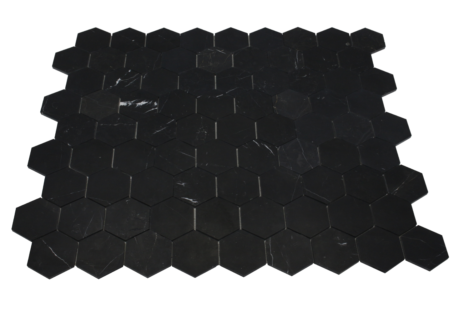 TAURUS BLACK: Marble 4" Honeycomb Mosaic (11 9/16"x14"x3/8" | honed)