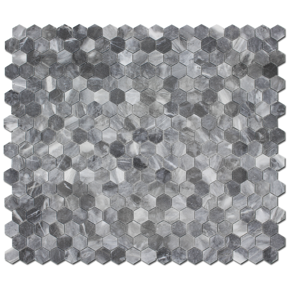 BARDIGLIO: Marble 2" Honeycomb Mosaic (12"x12"x3/8" | polished)