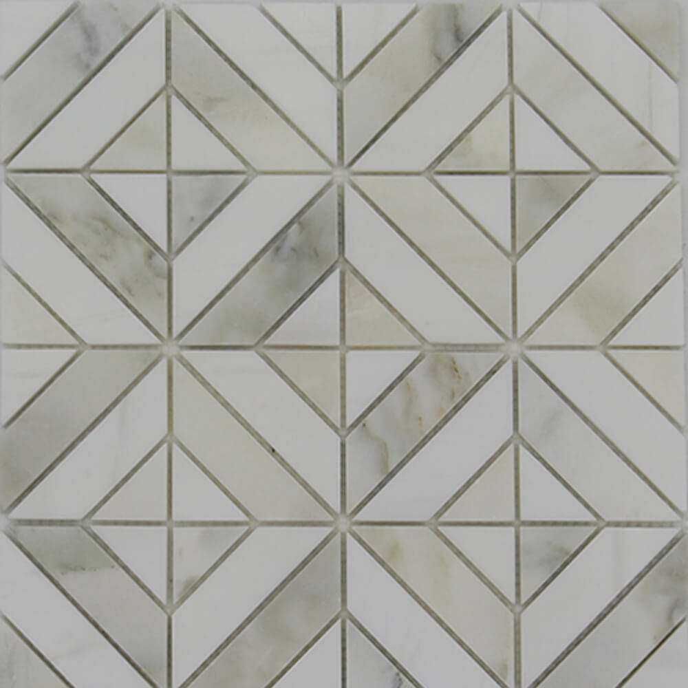 BIANCO VENATO: Calacatta Olive Marble & Dolomite Matrix Mosaic (12"x12"x3/8" | polished)
