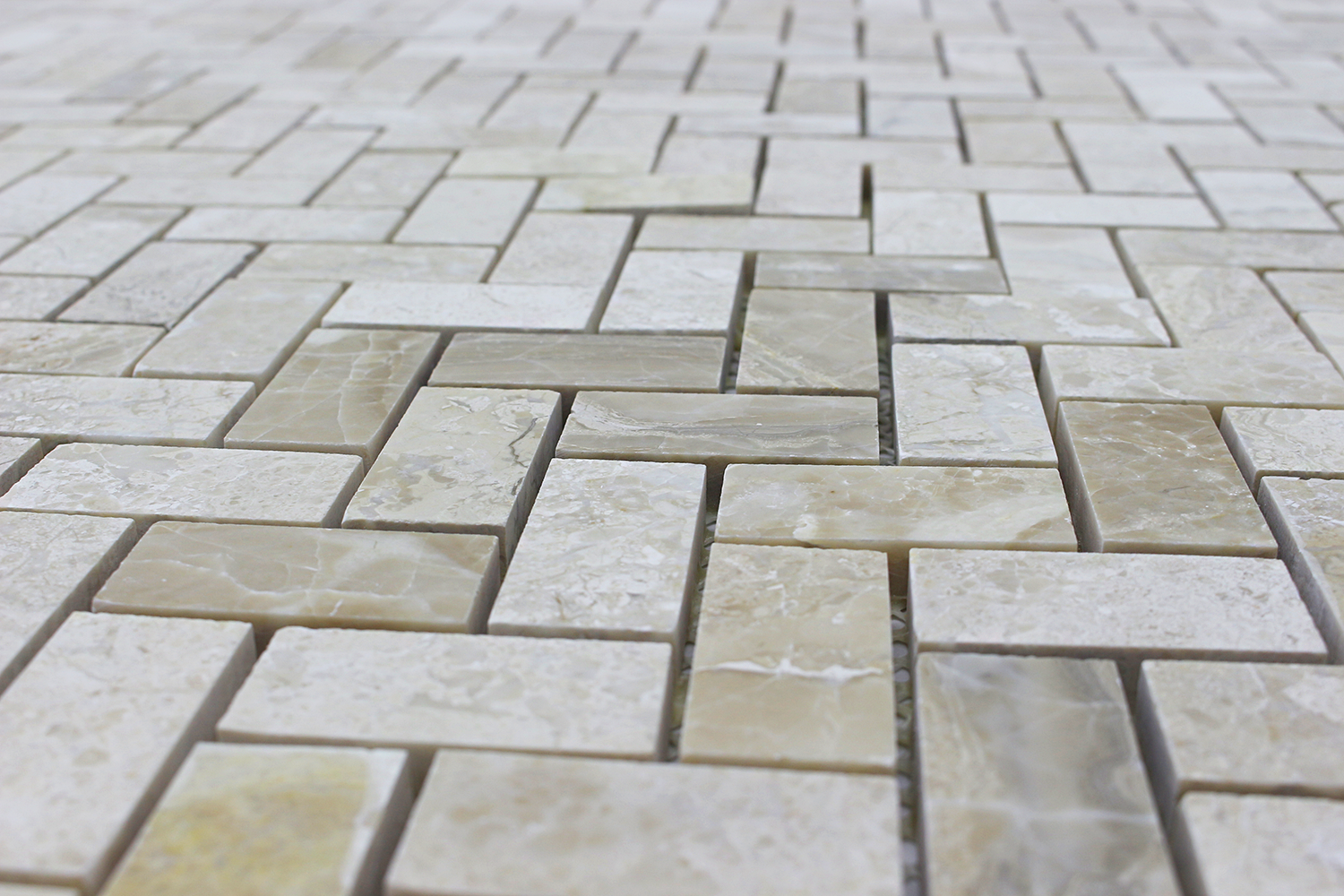 KARYA ROYAL: Marble 1"X2" Herringbone Mosaic (12"x12"x3/8" | polished)
