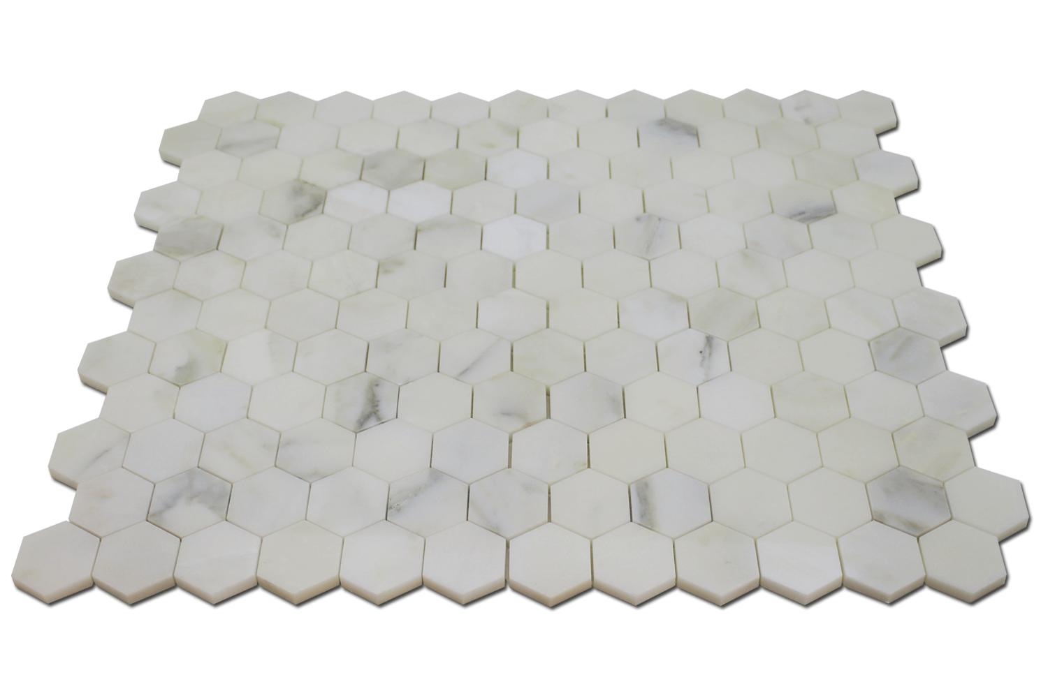 CALACATTA OLIVE: Marble 2" Honeycomb Mosaic (12"x12"x3/8" | polished)