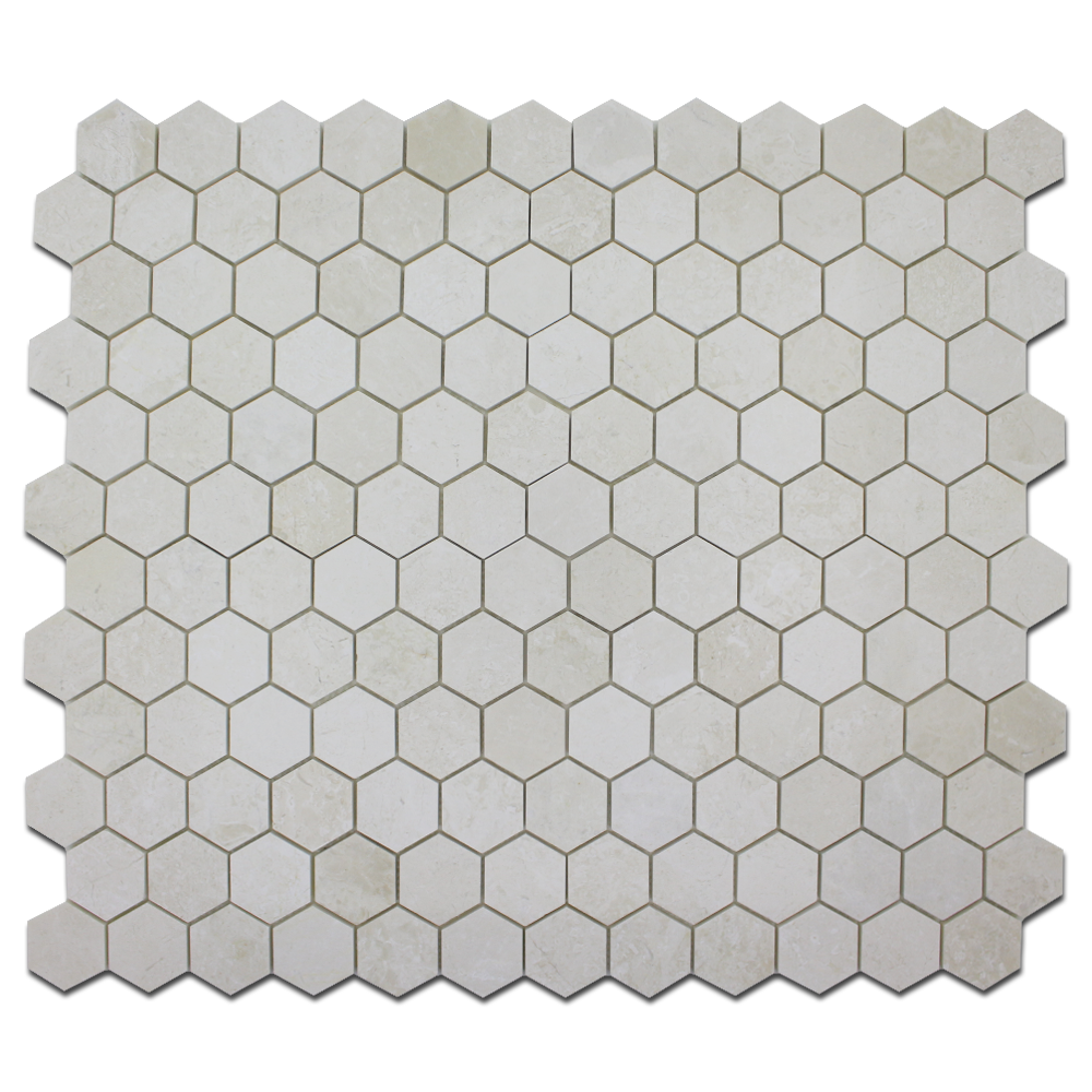 PERLA: Marble 2" Honeycomb Mosaic (12"x12"x3/8" | polished)