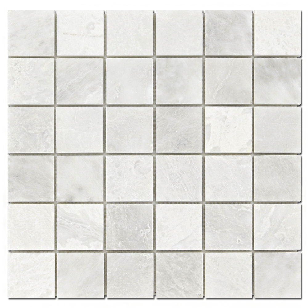 ICEBERG: Marble 2"X2" Straight Stack Mosaic (12"x12"x3/8" | honed)