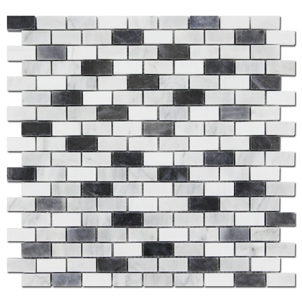 BARDIGLIO: Marble 5/8"X1 1/4" Adriatica Mosaic (12"x12"x3/8" | polished)