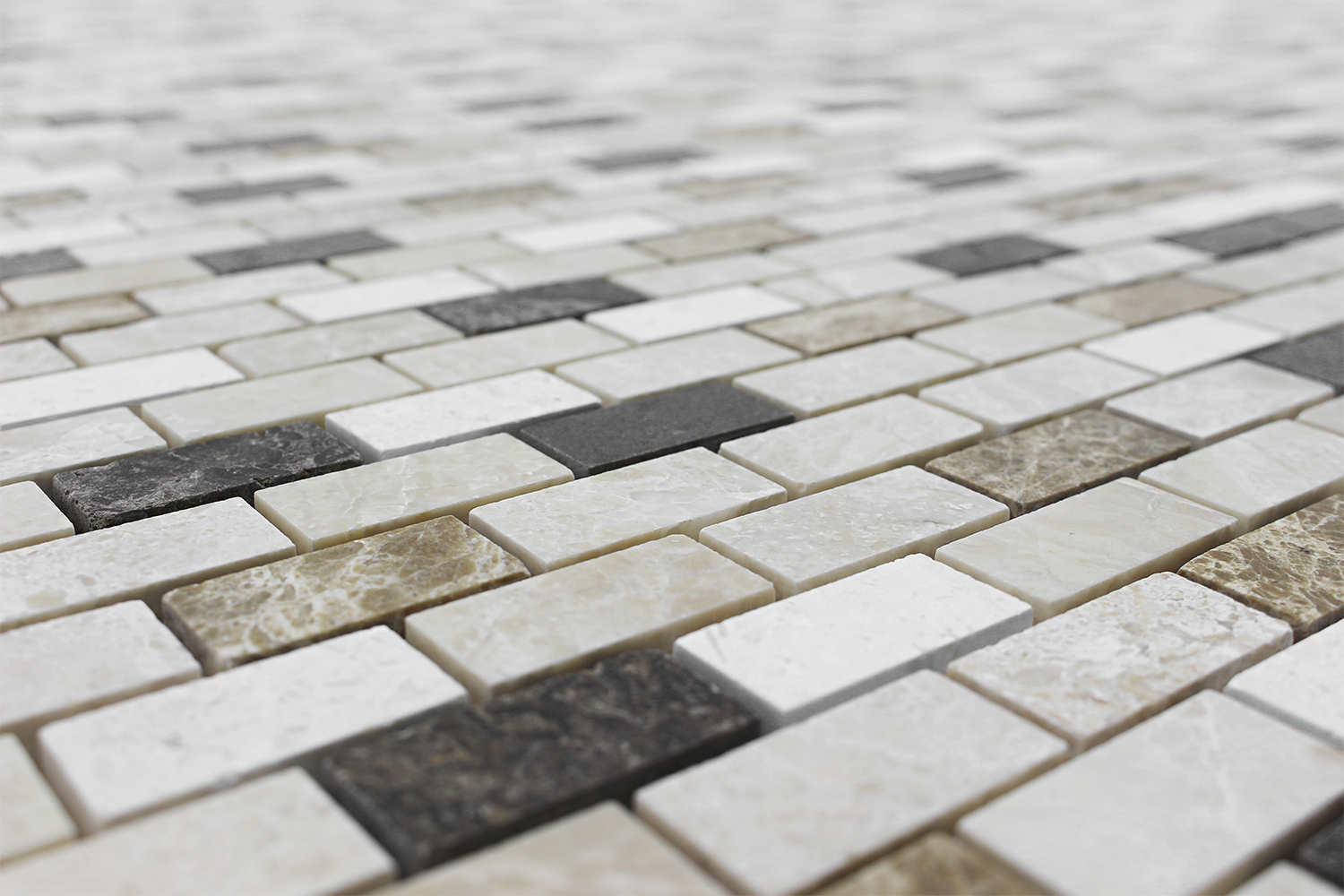 KARYA ROYAL: Marble 5/8"X1 1/4" Adriatica Mosaic (12"x12"x3/8" | polished)