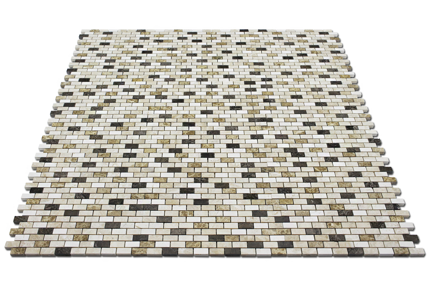 KARYA ROYAL: Marble 5/8"X1 1/4" Adriatica Mosaic (12"x12"x3/8" | polished)