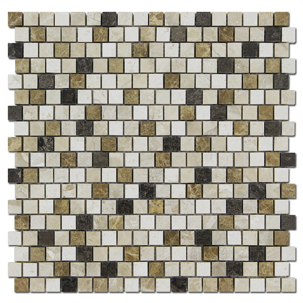 KARYA ROYAL: Marble 5/8"X5/8" Adriatica Mosaic (12"x12"x3/8" | polished)