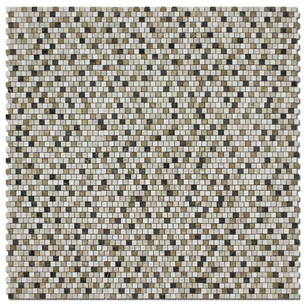 KARYA ROYAL: Marble 5/8"X5/8" Adriatica Mosaic (12"x12"x3/8" | polished)