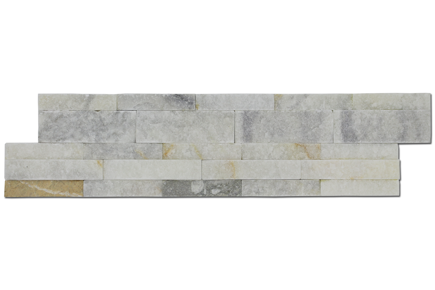 BEACHWALK: Marble Ledgestone Wall Panel (6"x24"x3/4"-1" | splitface | chiseled)
