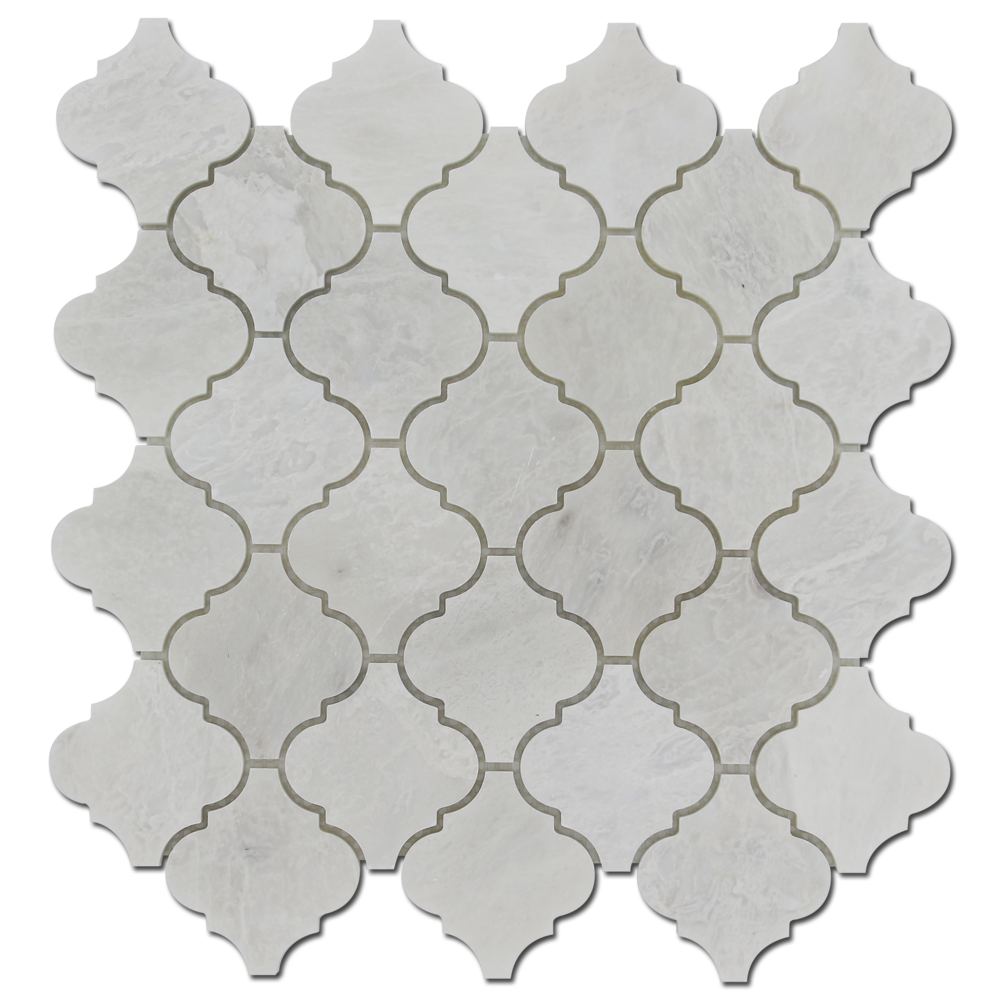 ICEBERG: Marble Arabesque Mosaic (12"x12"x3/8" | polished)